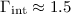$\Gamma_{\rm int} \approx 1.5$