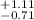 $^{+1.11}_{-0.71}$