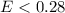 $E<0.28$