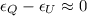 $\epsilon_{Q}-\epsilon_{U}\approx0$