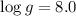 $\log g = 8.0$