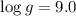 $\log g = 9.0$