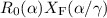 $R_0(\alpha) X_{\rm F}(\alpha/\gamma)$