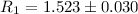 $R_1=1.523\pm0.030$