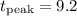 $t_{\rm peak}=9.2$