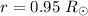 $r=0.95~R_{\odot}$