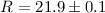 $R=21.9\pm0.1$