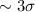 $\sim 3\sigma$