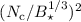$(N_{\rm c}/B_\star^{1/3})^2$