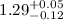 $1.29^{\rm +0.05}_{-0.12}$