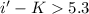 $i'-K>5.3$