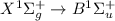 $X^1\Sigma_g^+ \rightarrow B^1\Sigma_u^+$