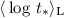 $\langle\,\log\,t_{\ast}\rangle_{\rm L}$