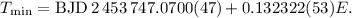 $T_{\rm min}={\rm BJD}\, 2\,453\,747.0700(47)+0.132322(53)E.$