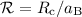 ${\cal R}= R_{\rm c}/a_{\rm B}$