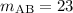 $m_{\rm AB}=23$