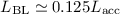 $L_{\rm BL}\simeq 0.125 L_{\rm acc}$