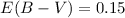 $ E(B - V) = 0.15$