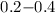 $0.2{-}0.4$