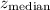 $z_{\mathrm{median}}$