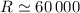 $R\simeq60\,000$