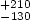 $^{+210}_{-130}$