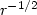 $r^{-1/2}$