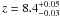 \hbox{$z=8.4^{+0.05}_{-0.03}$}