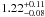 \hbox{$1.22 ^{+0.11}_{-0.08}$}