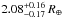 \hbox{$2.08^{+0.16}_{-0.17}\: R_\oplus$}