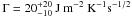 \hbox{$\rm \Gamma=20^{+20}_{-10}\: J ~m^{-2} ~K^{-1}s^{-1/2}$}