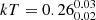$ {kT}=0.26^{0.03}_{0.02} $