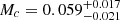 $ M_c = 0.059^{+0.017}_{-0.021} $