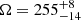 $ \Omega = 255^{+8}_{-14} $