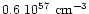 $0.6~10^{57}~{\rm cm^{-3}}$