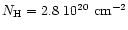 $N_{\rm H}=2.8~10^{20}~{\rm cm}^{-2}$
