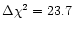 $\Delta\chi^2=23.7$