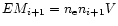 $EM_{i+1} = n_{\rm e} n_{i+1} V$