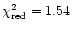 $\chi^2_{\rm red} = 1.54$