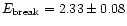 $E_{\rm break} = 2.33\pm0.08$