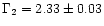 $\Gamma_2 = 2.33 \pm 0.03$