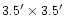 $3.5'\times3.5'$