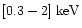 $[0.3-2]{\rm ~keV}$