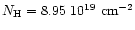 $N_{\rm H}= 8.95~10^{19}~{\rm cm^{-2}}$