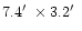 $7.4\hbox{$^\prime$ }\times3.2\hbox{$^\prime$ }$