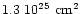 $\rm 1.3~10^{25}~cm^2$