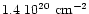 $1.4~10^{20} ~\rm {cm}^{-2}$