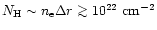 $N_{\rm H} \sim n_{\rm e} \Delta r \mathrel{\mathchoice {\vcenter{\offinterlines...
...ign{\hfil$\scriptscriptstyle ...
