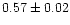 $0.57\pm 0.02$