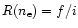 ${R}(n_{\rm e})=f/i$